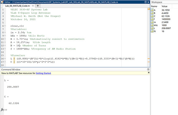 Matlab code-My box dimensions